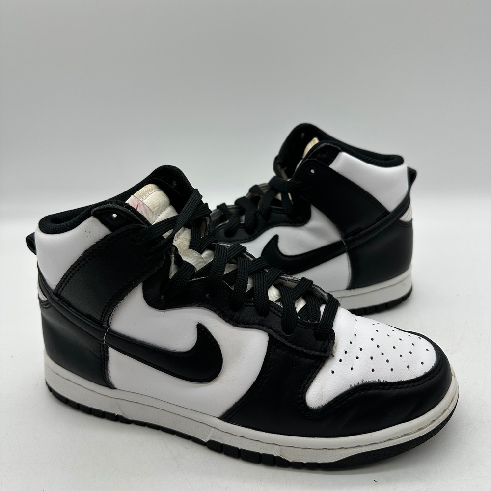 Nike DD1869-103 Womens Size 8 Dunk High Panda Sneakers White Black High Top Shoe